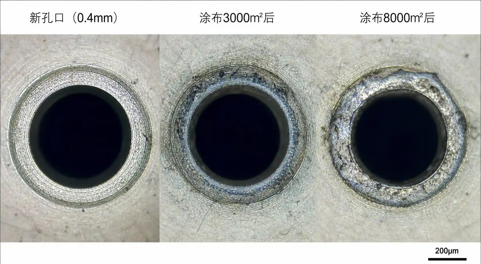 4-孔徑磨損顯微鏡比較