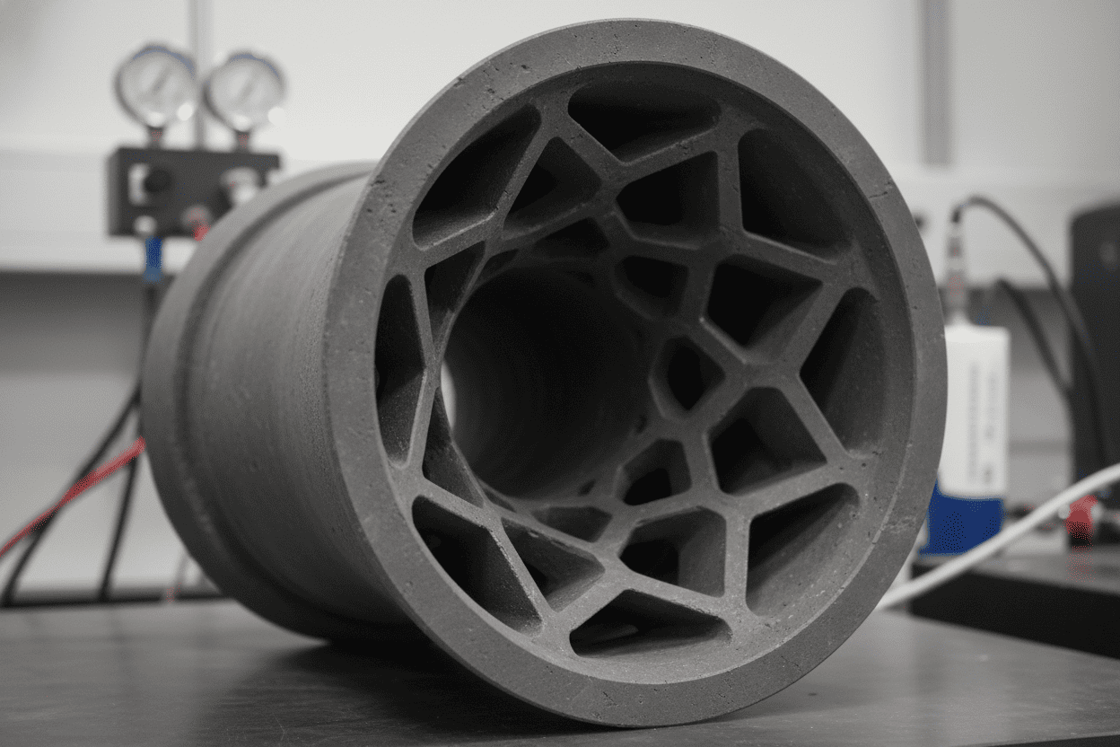Large free passage geometric design in RBSC nozzle preventing clogging