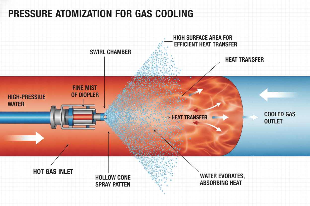 Pressure Atomization and How Does It Work in Gas Cooling