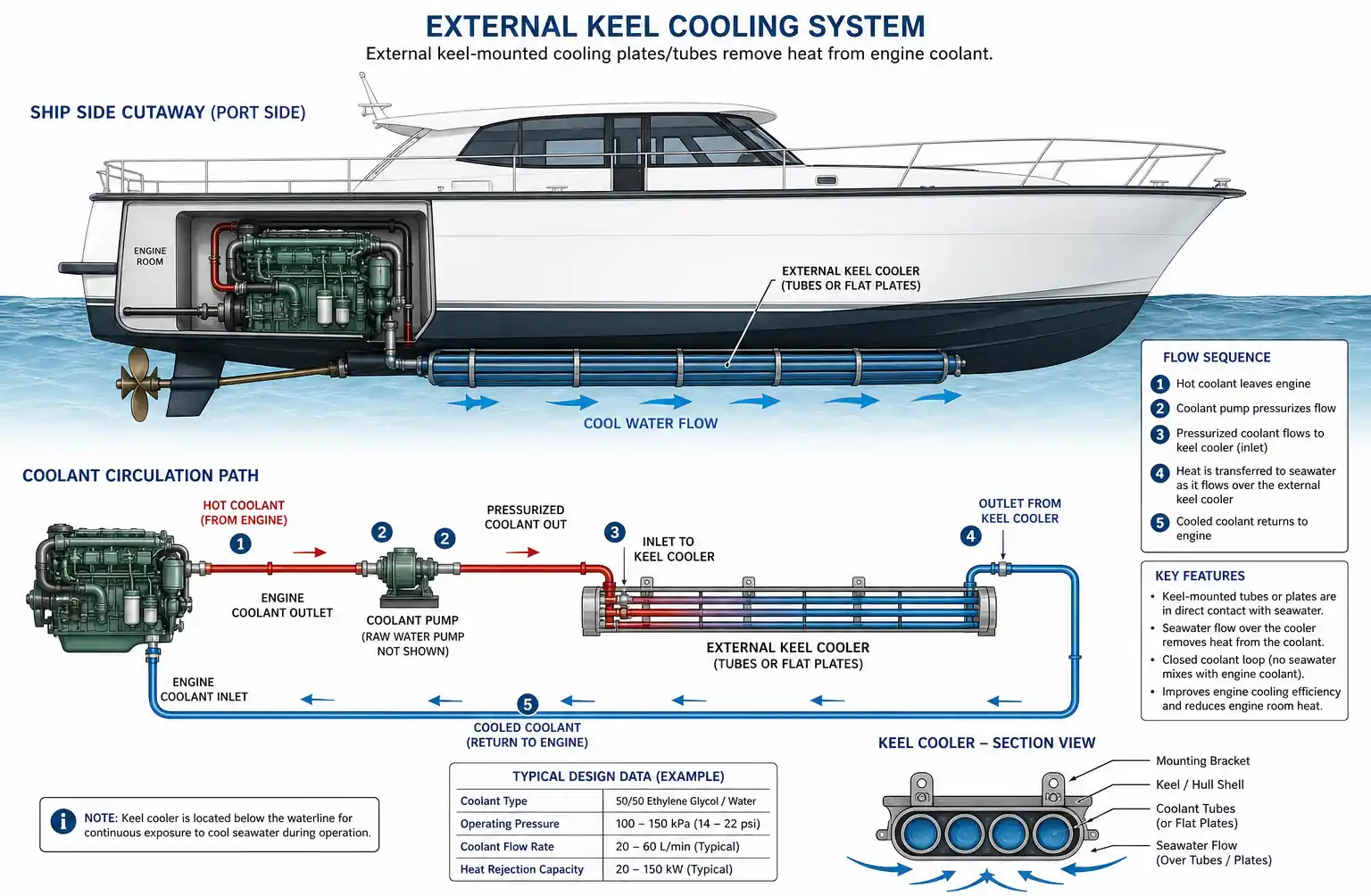 keel-cooling-system-installation