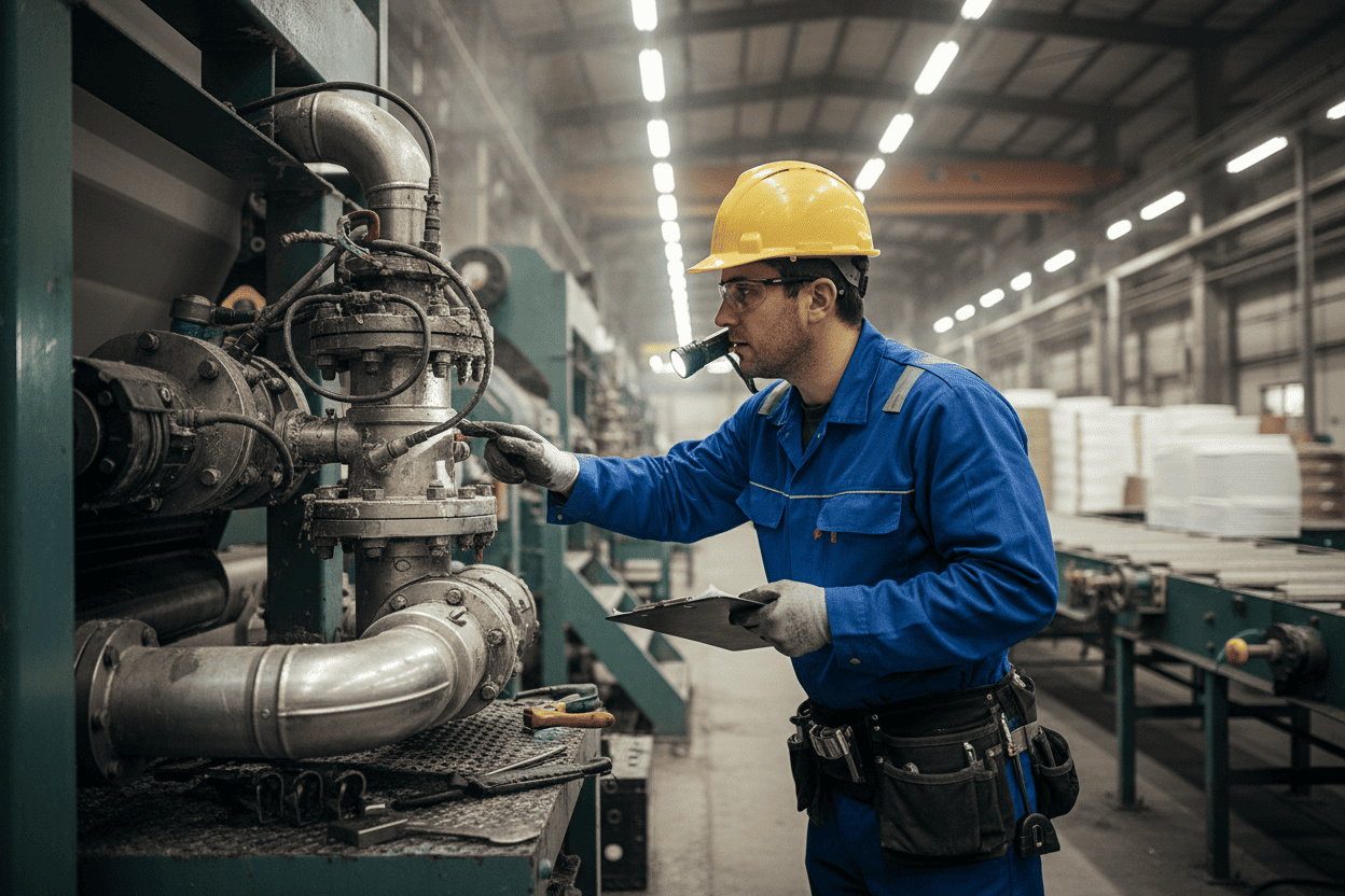 paper-mill-maintenance-inspector-checking-nozzle-assembly