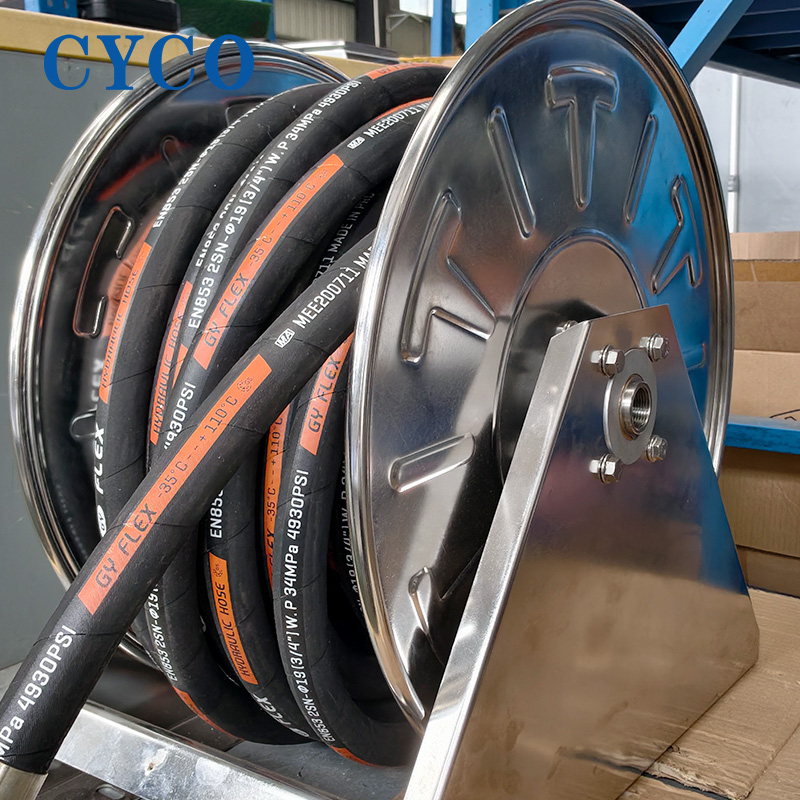 Manual Stainless Steel Fire Truck Hose Reel CY-HS18